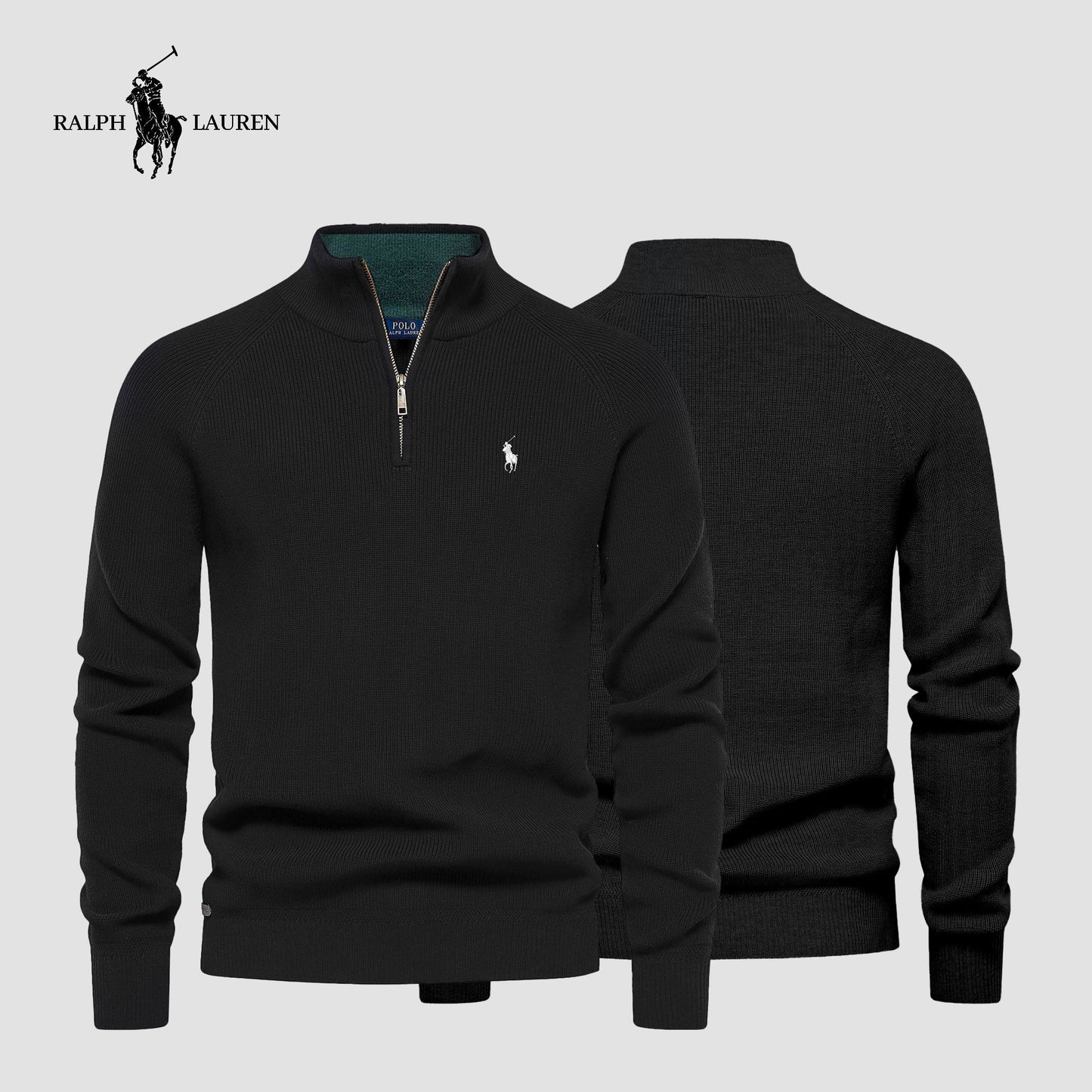 R&L Zip Neck Sweater (CLEARANCE)
